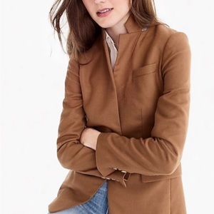 J.Crew Regent Blazer in Wool Flannel in Warm Camel NWT 16